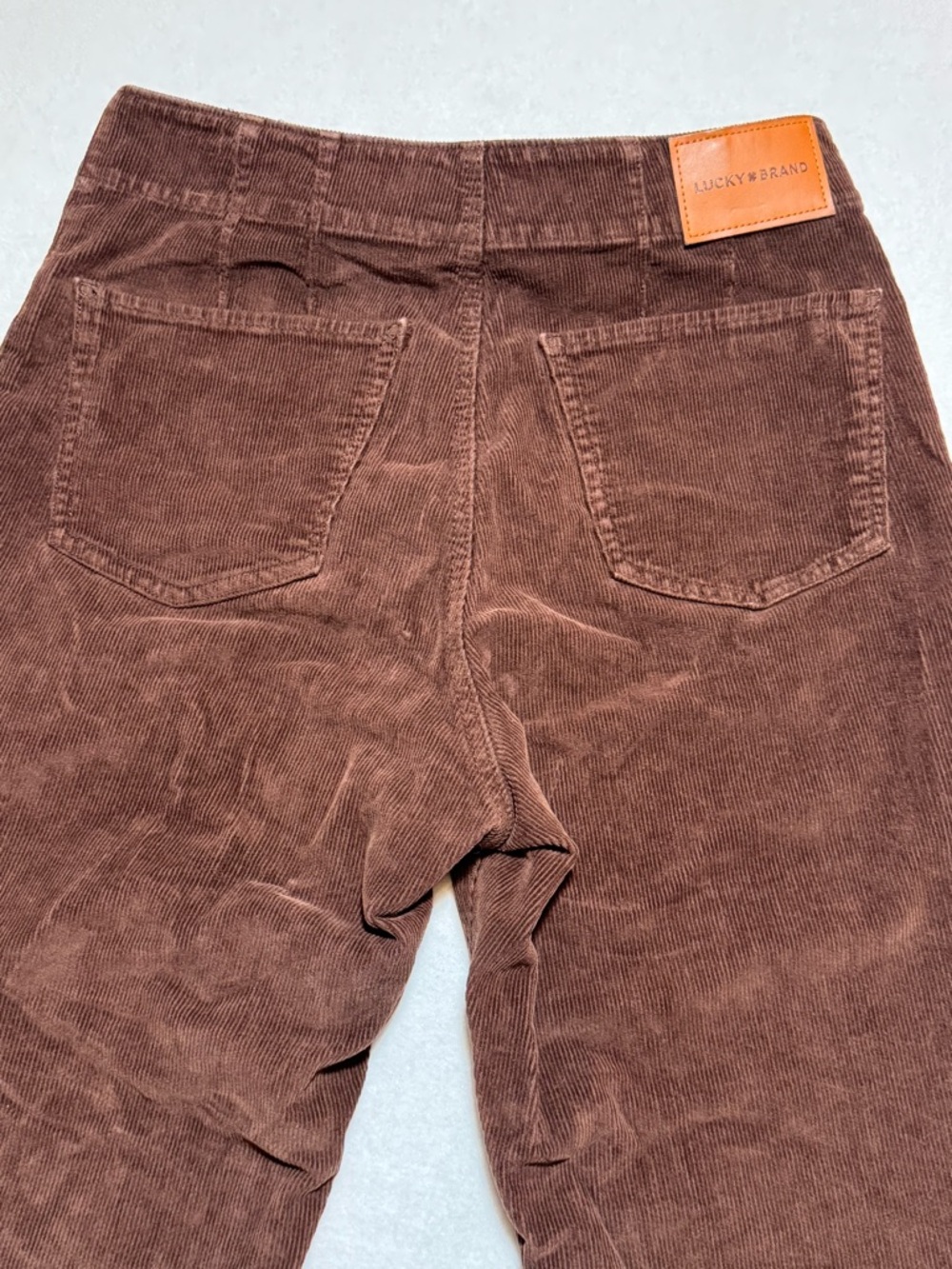 Lucky Brand Stevie High Rise Corduroy Flare Pants Brown Women’s Sz 12/31R - Picture 5 of 14